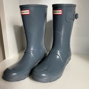 Short Grey Hunter Boots